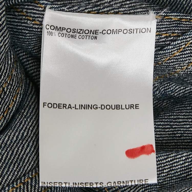 Pre Owned Burberry Prorsum Blue Denim Collar Detai Jacket XS