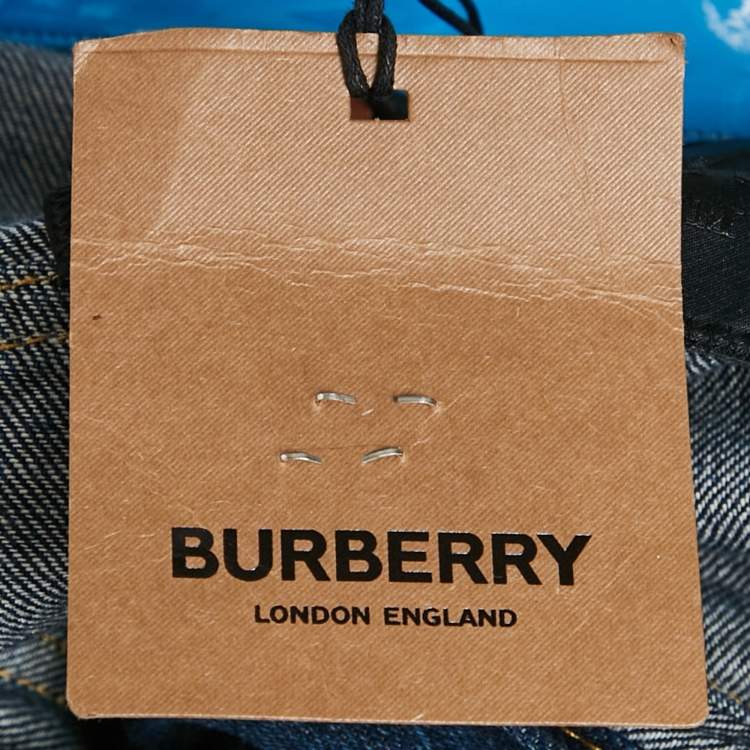 Pre Owned Burberry Prorsum Blue Denim Collar Detai Jacket XS