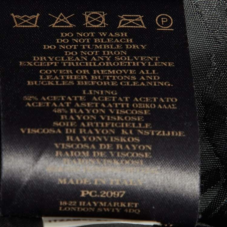 Pre Owned Burberry Prorsum Black Wool & Cashmere Peplum Coat M