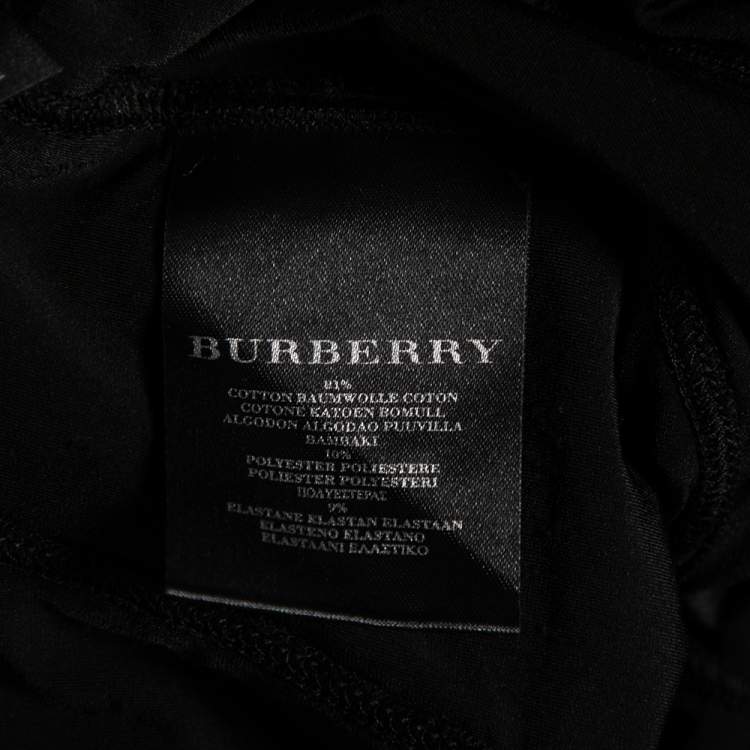 Pre Owned Burberry Prorsum Black Lace Stretch Knit Leggings M