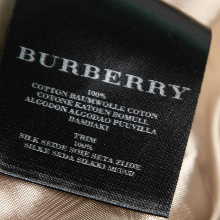 Pre Owned Burberry Prorsum Beige Crochet Overlay Trench Coat S