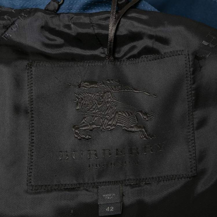 مملوكة مسبقًا Burberry Prorsum Blue Satin Cape M