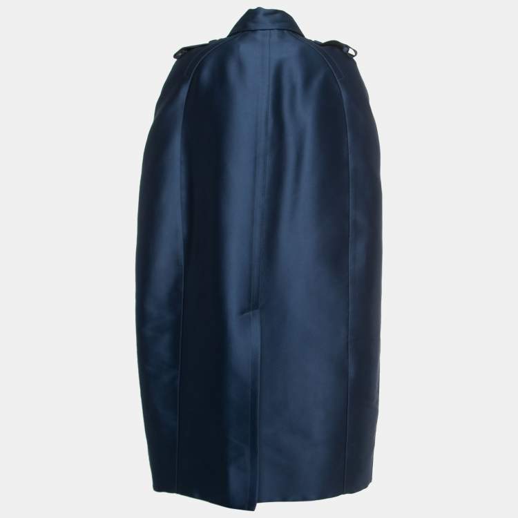 مملوكة مسبقًا Burberry Prorsum Blue Satin Cape M