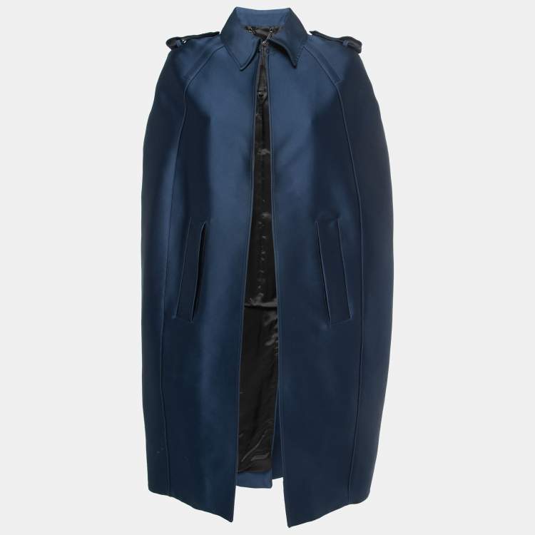مملوكة مسبقًا Burberry Prorsum Blue Satin Cape M