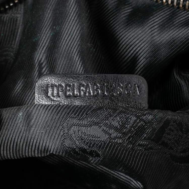 Pre Owned Burberry Black Studded Leather Hoxton Hobo