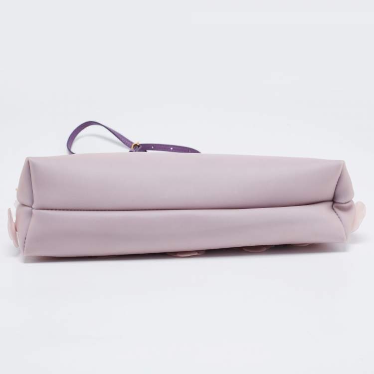 Pre Owned Burberry Prorsum Purple PVC The Petal Crossbody Bag