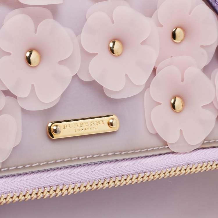 Pre Owned Burberry Prorsum Purple PVC The Petal Crossbody Bag