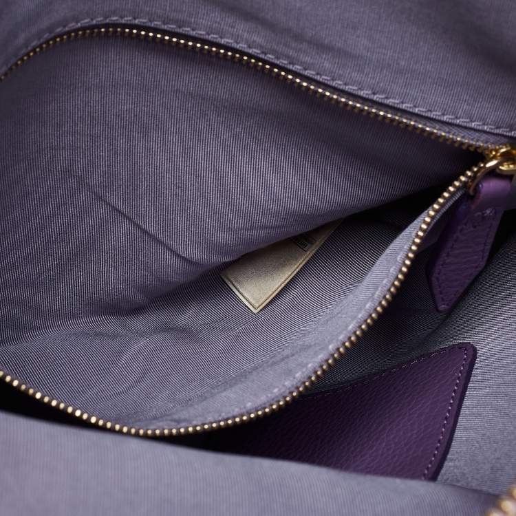 Pre Owned Burberry Prorsum Purple PVC The Petal Crossbody Bag