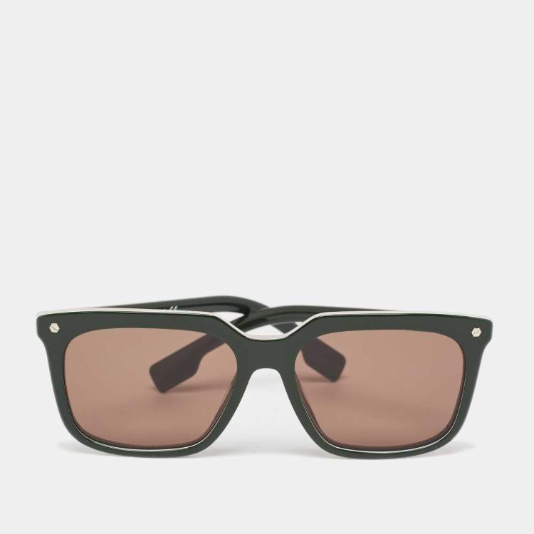 Pre Owned Burberry Green/Black Carnaby Square Sunglasses