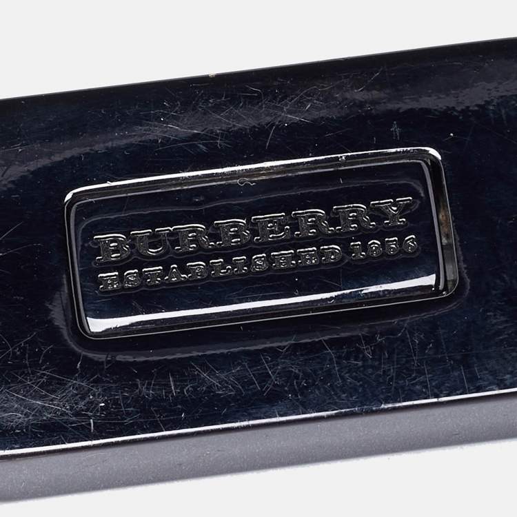 Pre Owned Burberry Gold Gathered Leather Slim Waist Belt 85CM