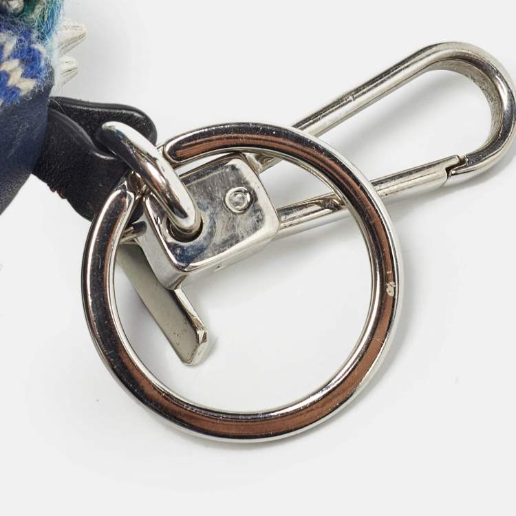 Pre Owned Burberry Multicolor Cashmere Studded Vera Hare Bag Charm