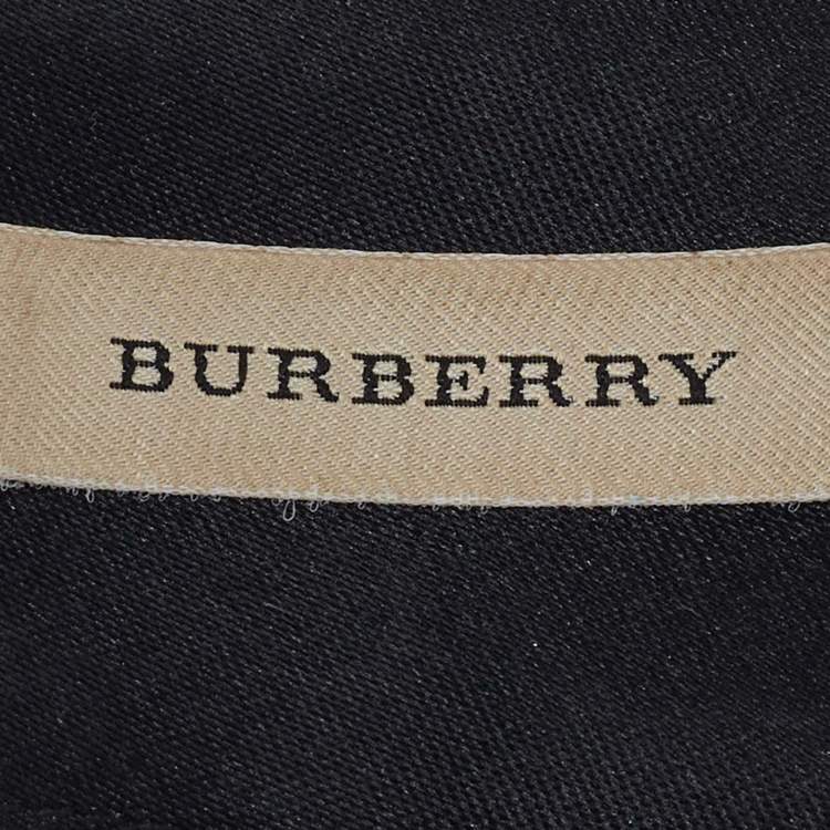 Pre Owned Burberry Brown Check Pattern Canvas Wide Headband
