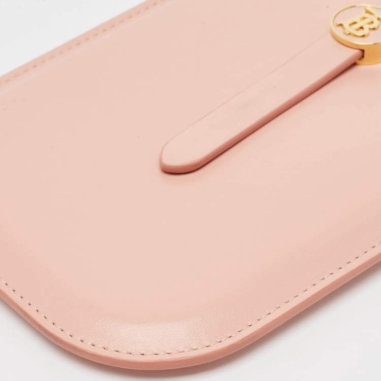 Pre Owned Burberry Light Leather Anne Phone Crossbody Bag
