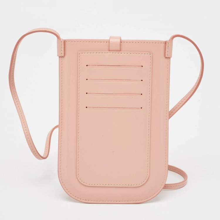 Pre Owned Burberry Light Leather Anne Phone Crossbody Bag