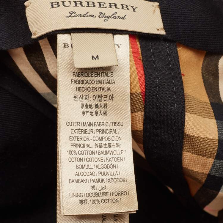 Pre Owned Burberry Beige Vintage Nova Check Cotton Baseball Cap M