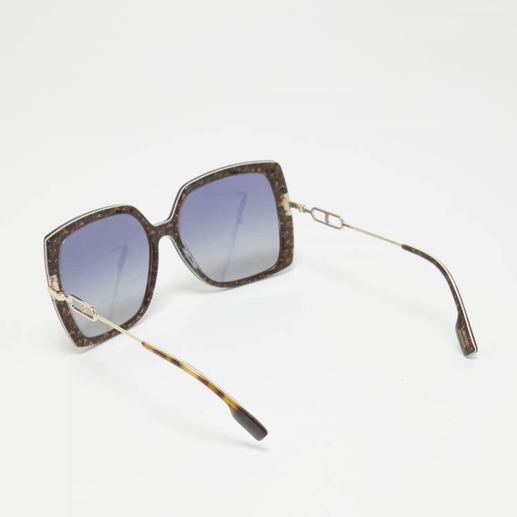Pre Owned Burberry Brown/Blue Gradient B 4332 Luna Limited Edition Oversized Sunglasses