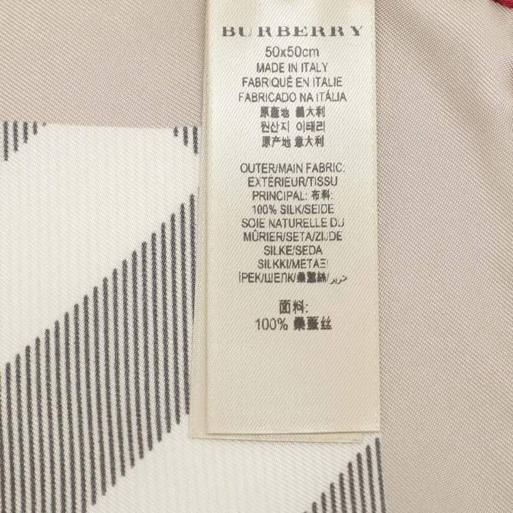 Pre Owned Burberry Multicolor Nova Check Print Silk Square Scarf
