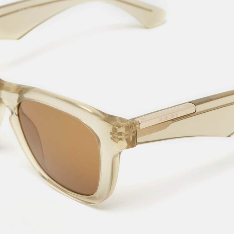 Pre Owned Burberry Light Brown B 4426 Wayfarer Sunglasses