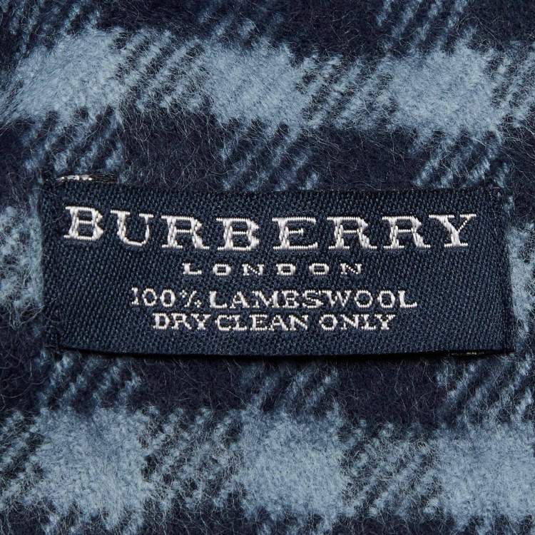 Pre Owned Burberry Black/Grey Castleford Check Lambwool Scarf