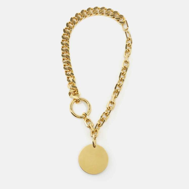 Pre Owned Burberry Gold Tone Necklace