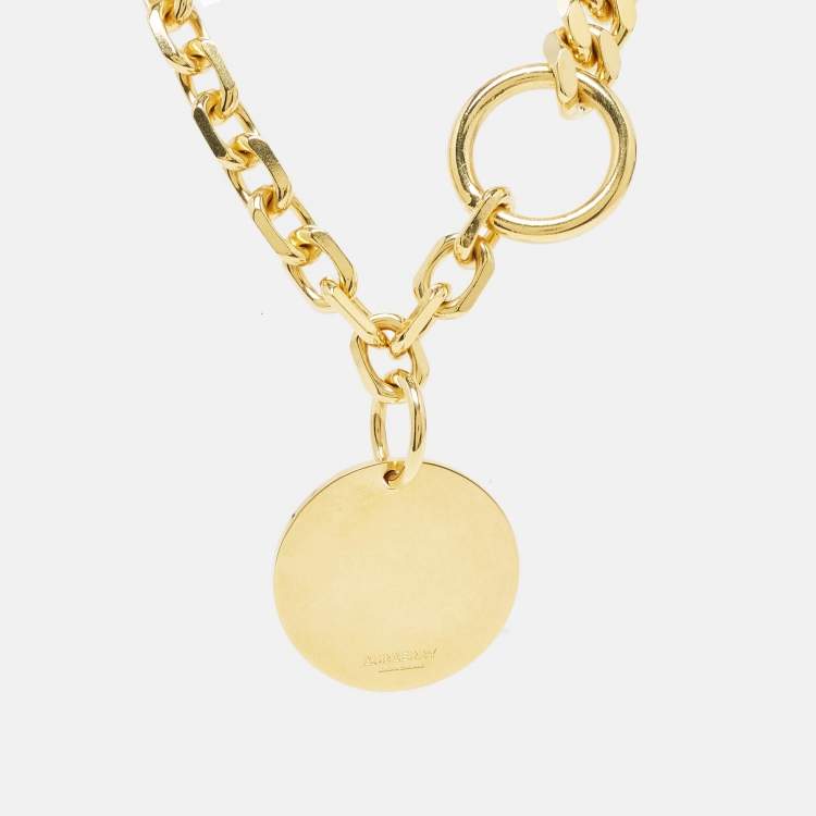 Pre Owned Burberry Gold Tone Necklace