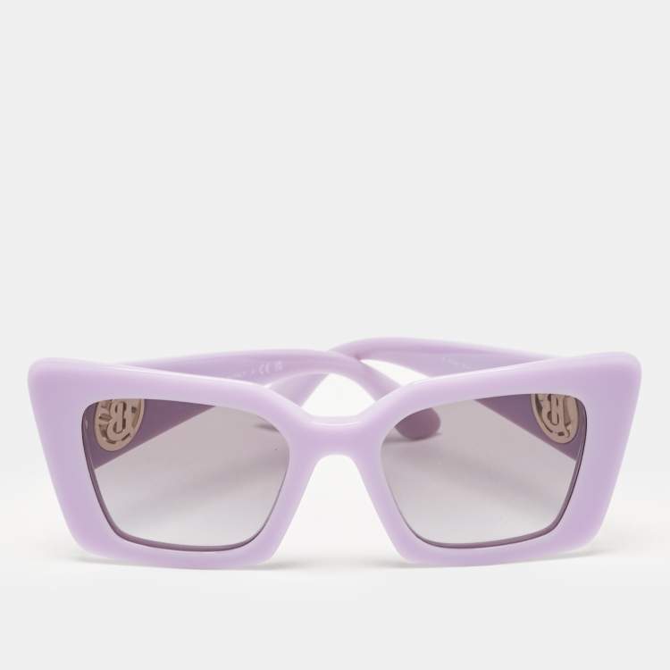 Pre Owned Burberry  Brown Purple Acetate BE 4345 3941/11 Square  Sunglasses