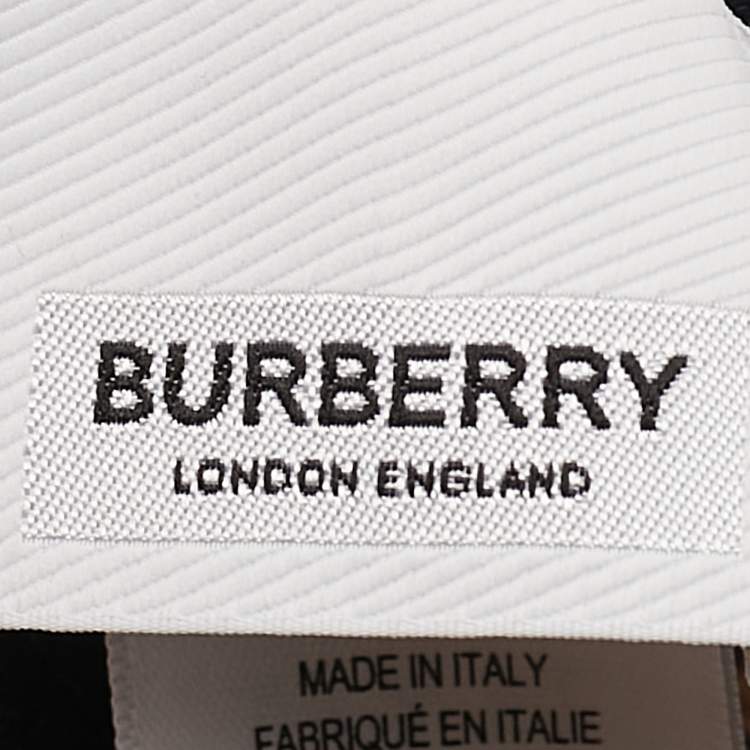Pre Owned Burberry Monogram Print Silk Bow-Tie Baseball Cap S/M