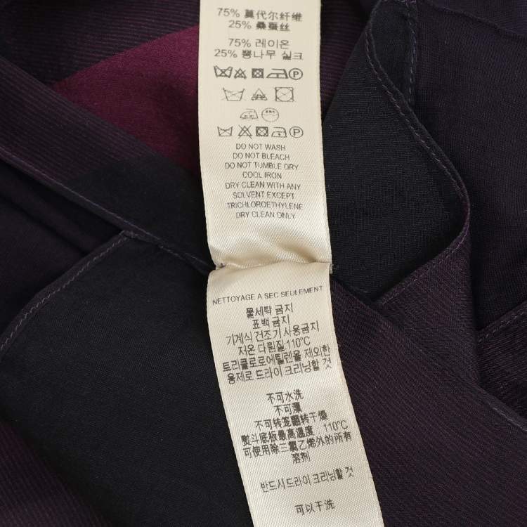Pre Owned Burberry Purple Modal and Silk Scarf