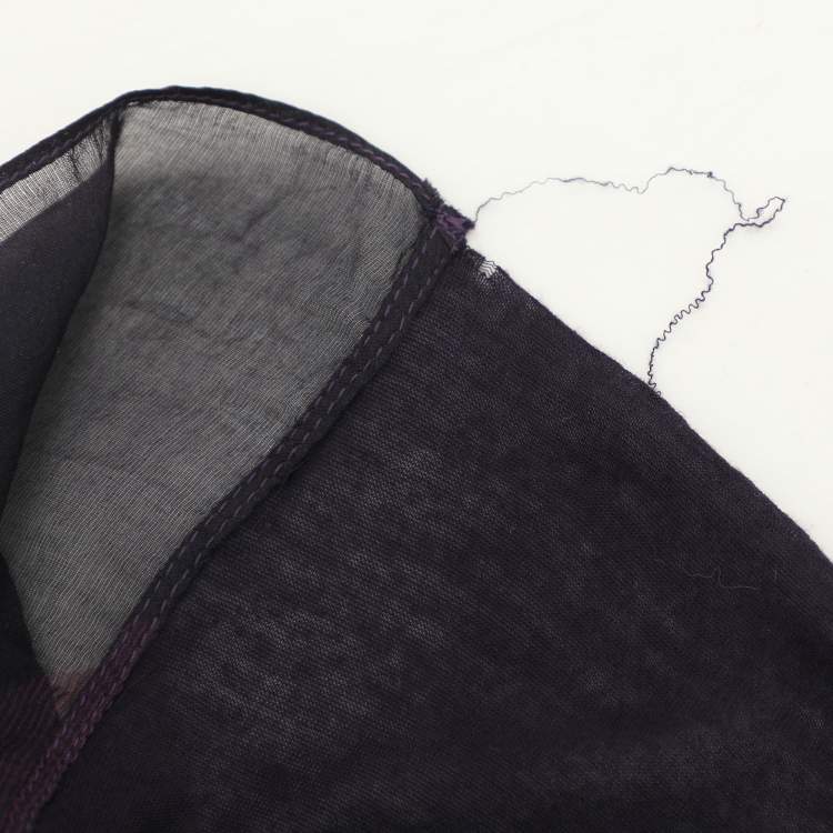 Pre Owned Burberry Purple Modal and Silk Scarf