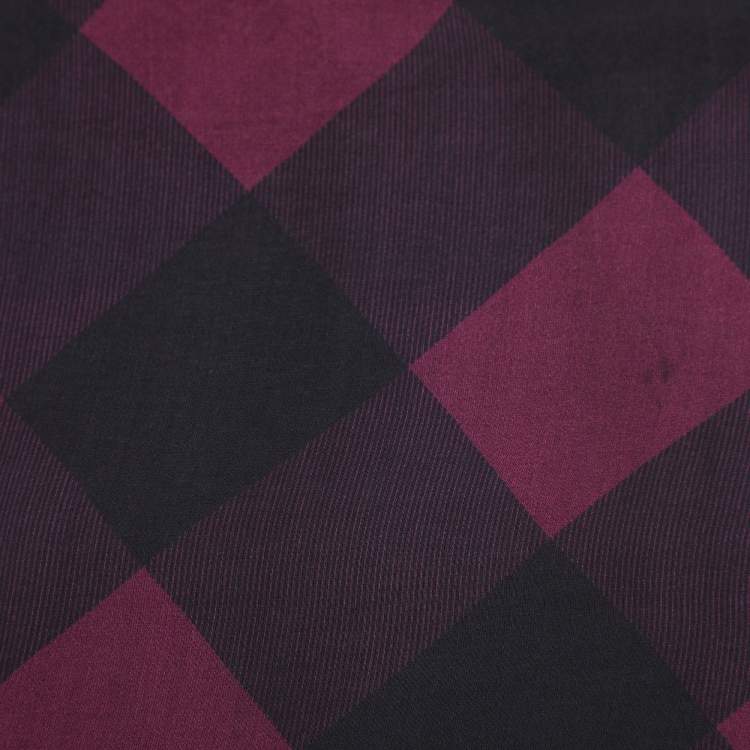 Pre Owned Burberry Purple Modal and Silk Scarf
