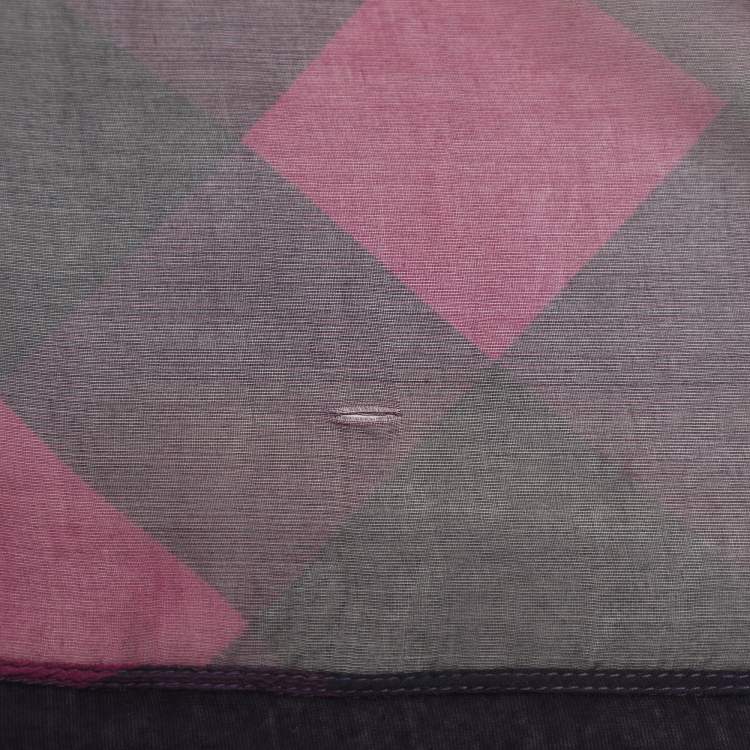 Pre Owned Burberry Purple Modal and Silk Scarf