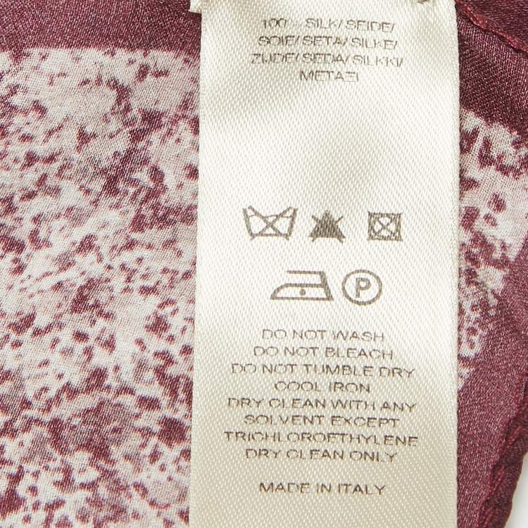 Pre Owned Burberry Pink Checks Silk Scarf 