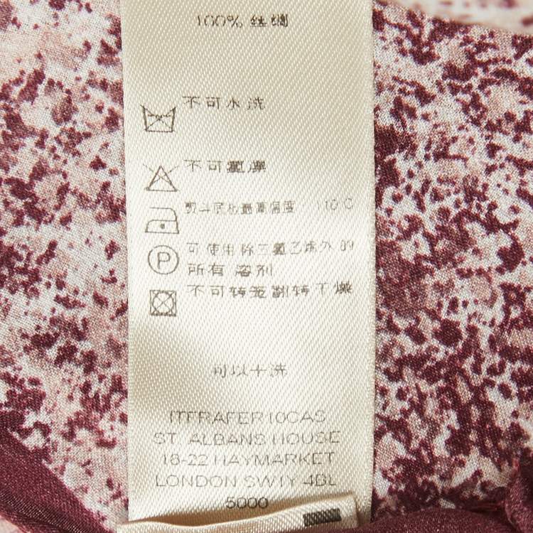 Pre Owned Burberry Pink Checks Silk Scarf 