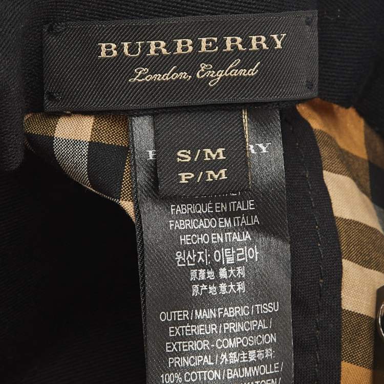 Pre Owned Burberry Beige Checks Cotton Baseball Cap S/M
