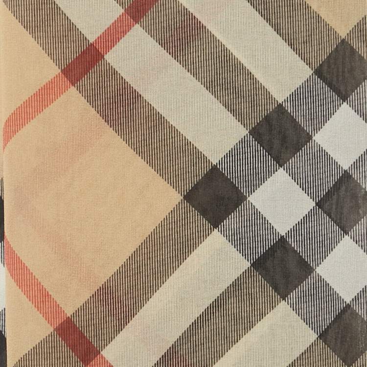 Pre Owned Burberry Beige & Black Ombre Check Silk Crepe Stole