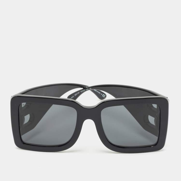 Pre Owned Burberry Black B4312 Frith B Square Sunglasses