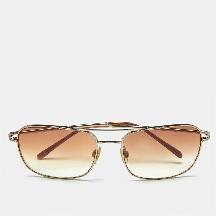 Pre Owned Burberry Brown Gradient B 3007 1002 Square Sunglasses