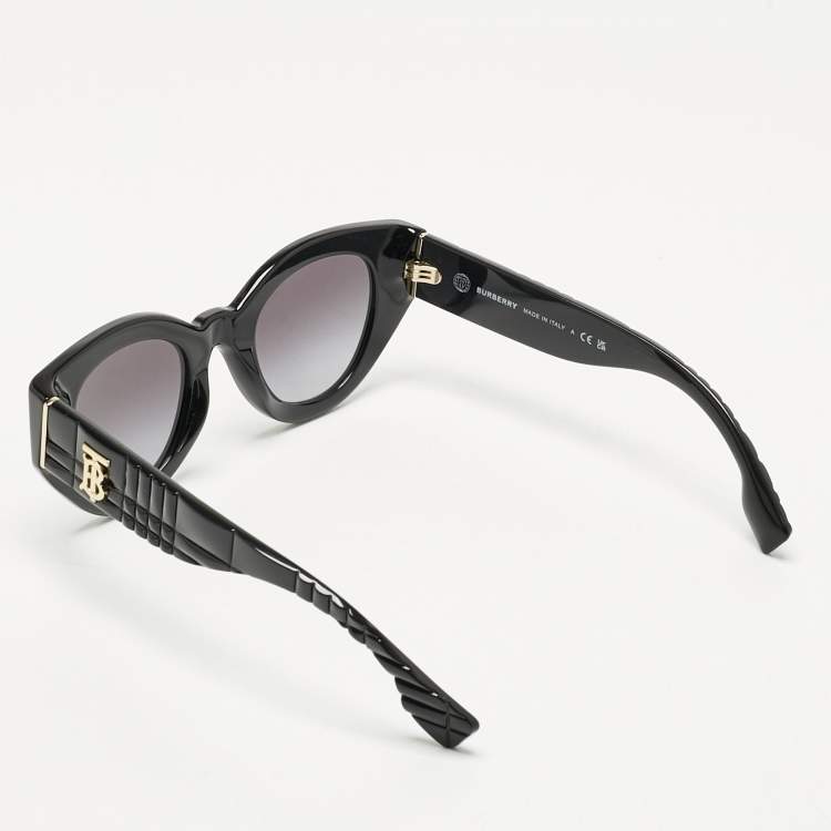 Pre Owned Burberry Black Gradient B 4390 TB Cat Eye Sunglasses