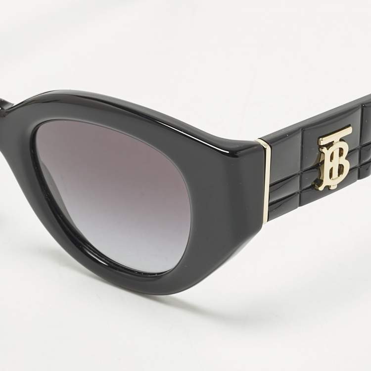 Pre Owned Burberry Black Gradient B 4390 TB Cat Eye Sunglasses