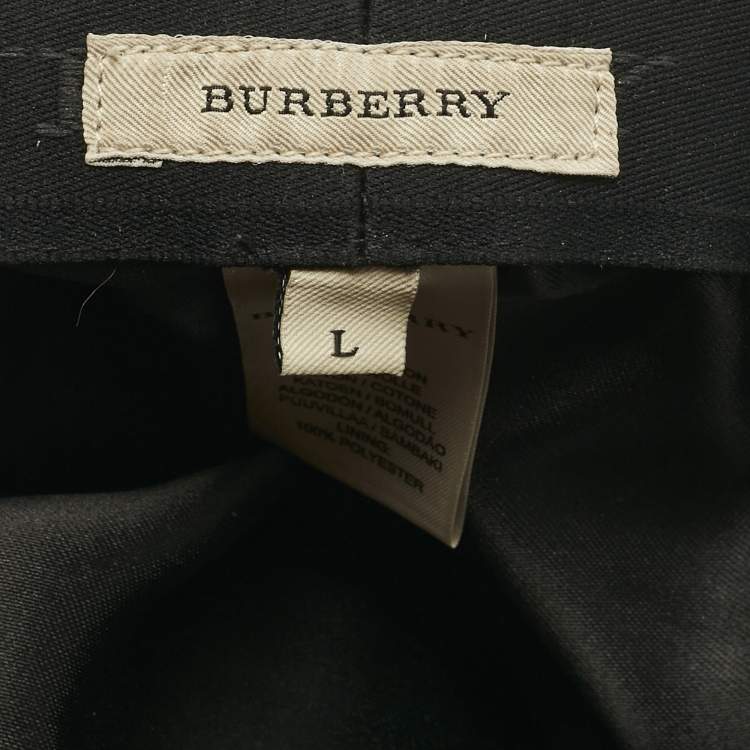 Pre Owned Burberry Brown Nova Check Cotton Newsboy Hat L