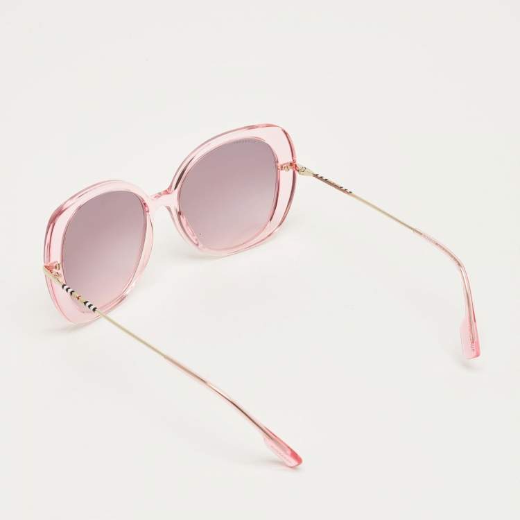 Pre Owned Burberry Pink/Grey Gradient B 4374 Eugenie Oversized Sunglasses