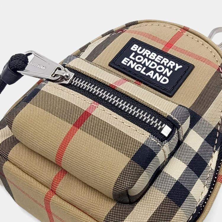 Pre Owned Burberry backpack pouch key ring and bag charm
