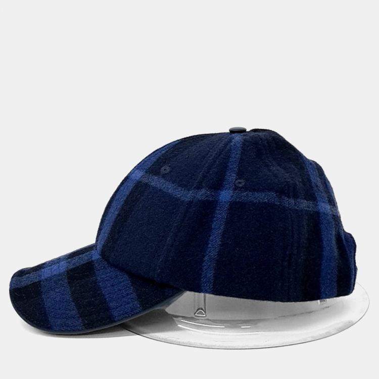 Pre Owned Burberry Blue Wool cap hat
