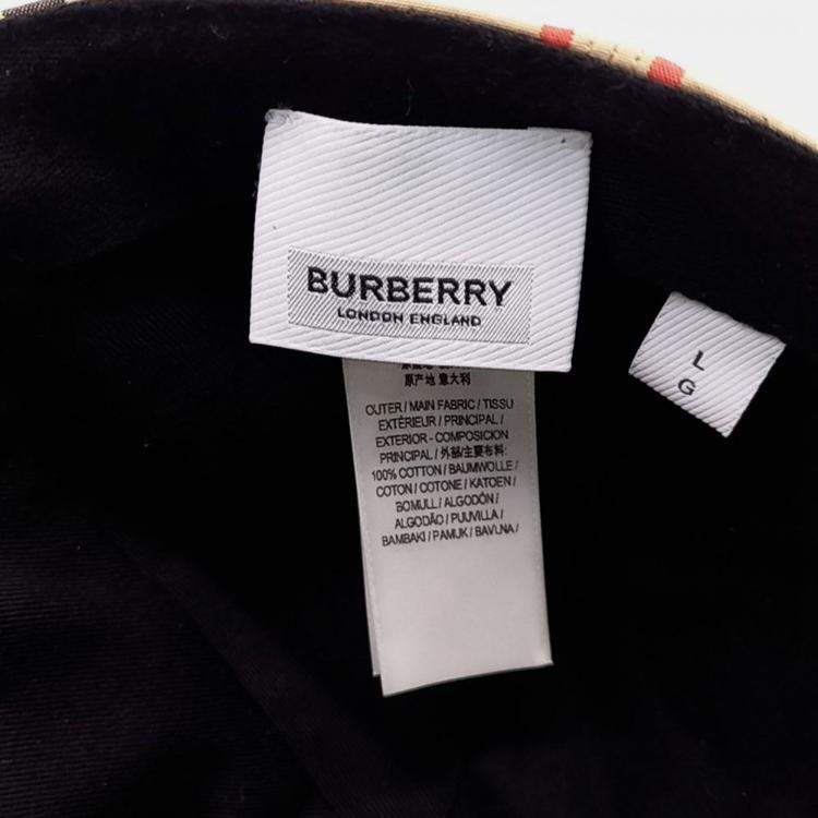 Pre Owned Burberry Beige Cotton Cap