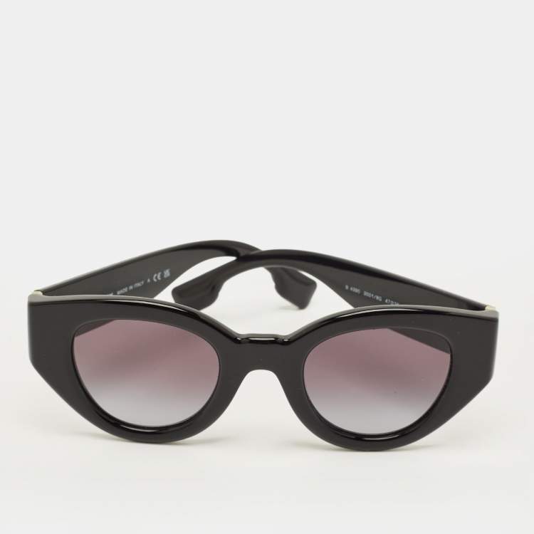 Pre Owned Burberry Black Gradient B 4390 TB Cat Eye Sunglasses   