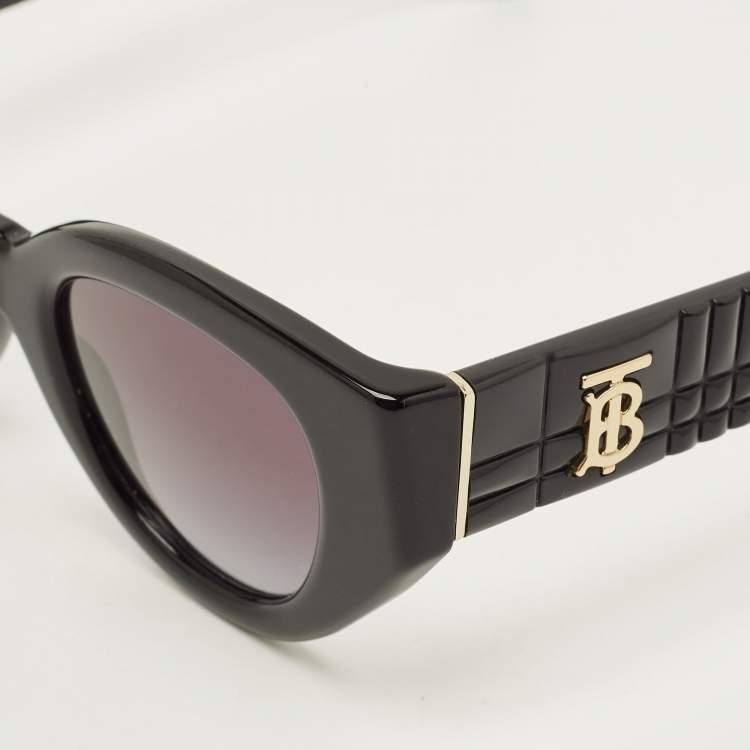 Pre Owned Burberry Black Gradient B 4390 TB Cat Eye Sunglasses   
