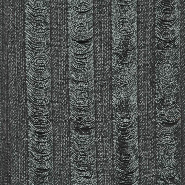 Pre Owned Burberry Grey Wool Fringed Stole