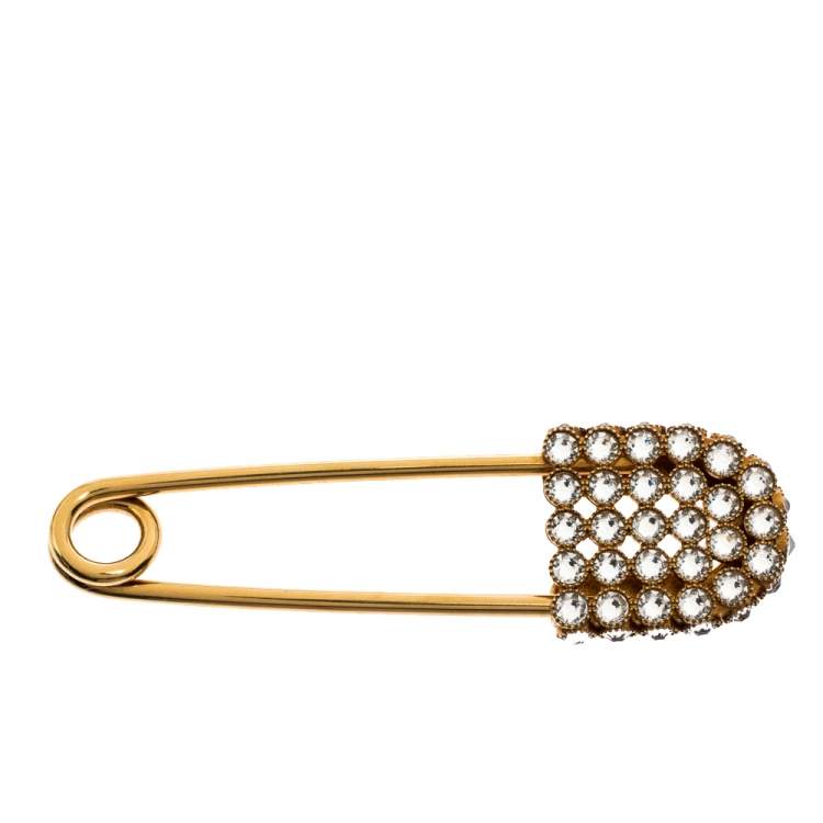 Crystal Embellished Tone Kilt Pin Brooch Burberry | TLC