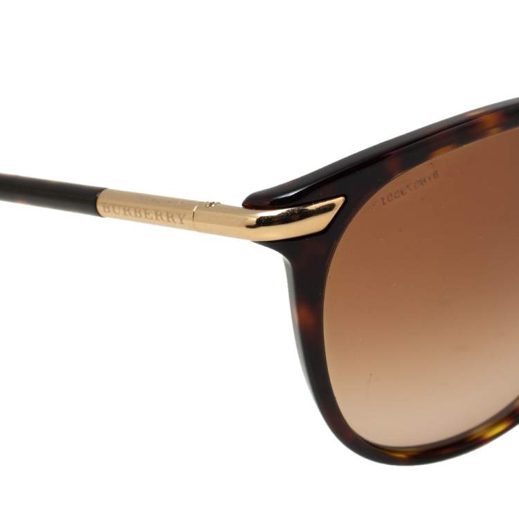 Pre Owned Burberry Brown Havana/ Brown Gradient B4186 Cat Eye Sunglasses
