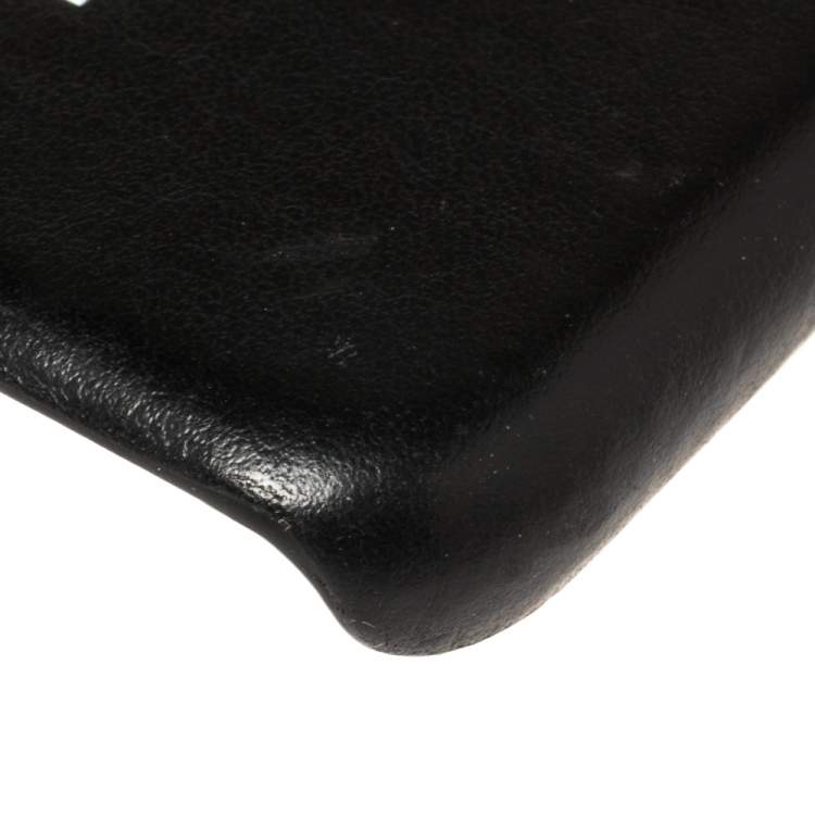 Pre Owned Burberry Black Leather Iphone X/XS Case